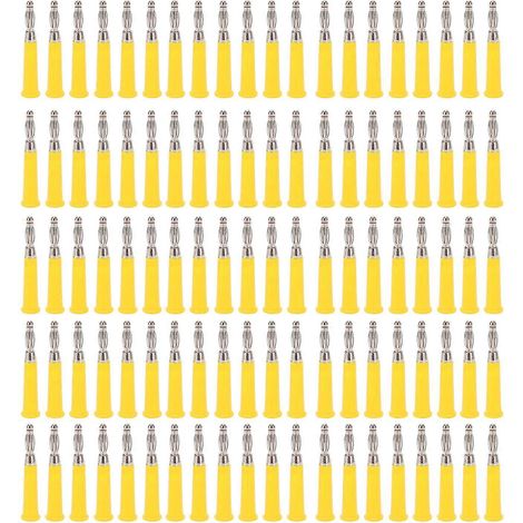 100-teiliges Bananenstecker-Set (4 mm) zum Schweißen für Maschinen und Anlagen, Artikelnummer J.10010, Gelb