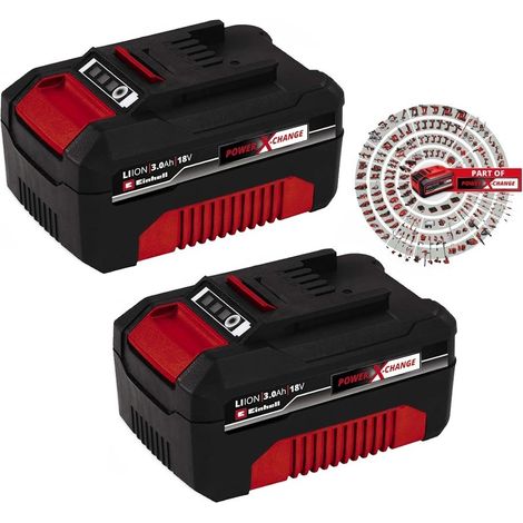 Einhell 2 X 3.0Ah 18V Battery Power X-Change PXC Rechargeable Dust Resistant LED (1/5)