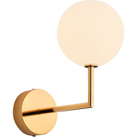 Applique moderna oro sfera vetro bianco G9 FEME Jupiter (1/3)