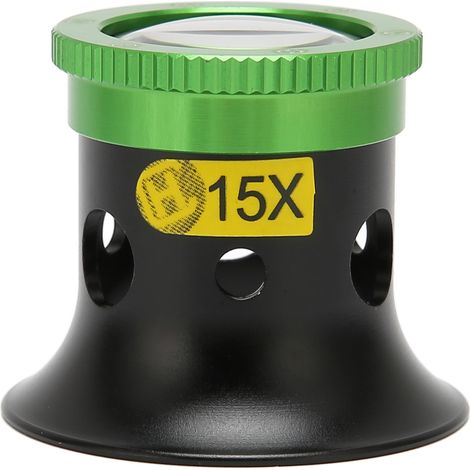 Loupe d'inspection portable 15X en saphir pour horloger et bijoutier, idéale pour l'examen des pierres précieuses, pièces de monnaie, timbres et roches.