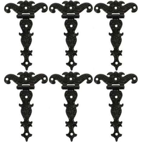 Charnières Rétro En Alliage De Zinc Lot De 6 Pièces Quincaillerie Pour Portail Et Clôture En Bois Pour Fixation Stable Idéales Pour Portes Et Projets De Bricolage (1/4)