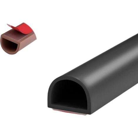 Boudin Cadre Porte Joint D'Étanchéité en Silicone Auto Adhésif Pour Portes Et Fenêtres De Sécurité Insonorisé Coupe Vent Et Anti Poussière 6M Type D 9 (1/5)