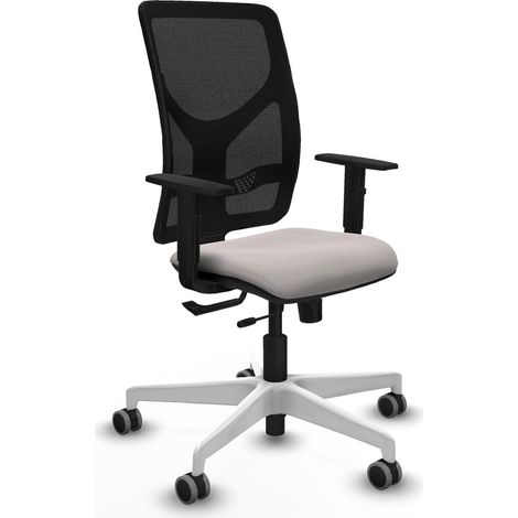 Chaise de bureau piqueras y crespo Motilla blanc simili cuir mesh (1/2)