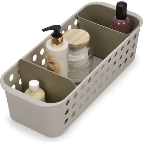 Cestino compatto JosephJoseph Joseph EasyStore Slimline, organizzatore ventilato per articoli da bagno de, vassoio rimovibile, facile da pulire, ideale per spazi ristretti. (1/3)