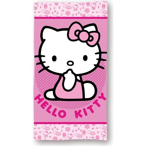 Hello Kitty Strandhandtuch Mikrofaser 140x70 – Leichtes Badehandtuch für Meer & Pool