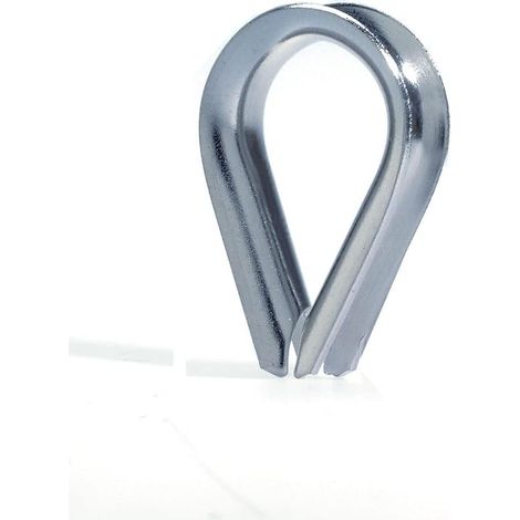 Herzförmige Kausche aus Edelstahl, 24 mm – 1 Stück – AISI 316 – Kabelbefestigung für die Schifffahrt – Segel und Takelage – Silber (1/4)