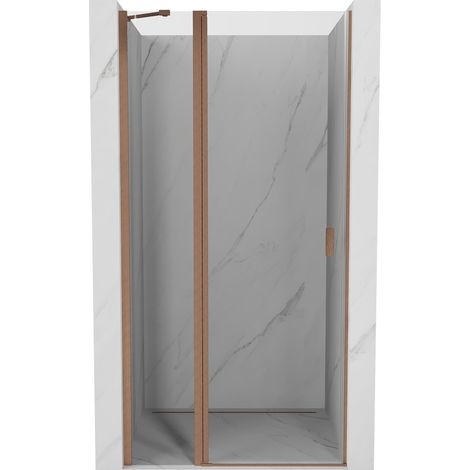 Mexen Mist porte de douche battante 110 cm, transparent, cuivre brossé - 8A4-110-000-65-00 (1/5)