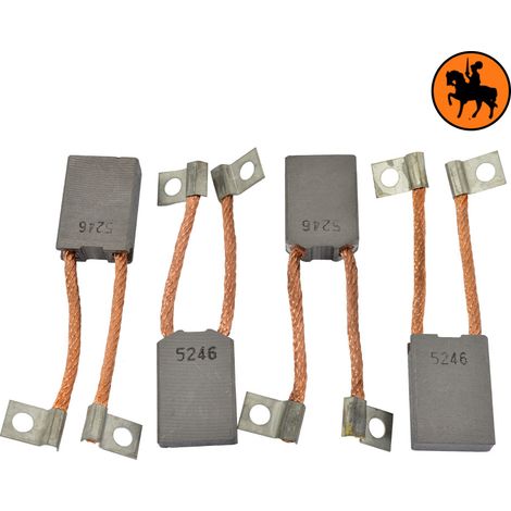 Ensemble de 4 balais de charbon HESSELMAN ES24B0S3 9x20x28,5mm (1/3)