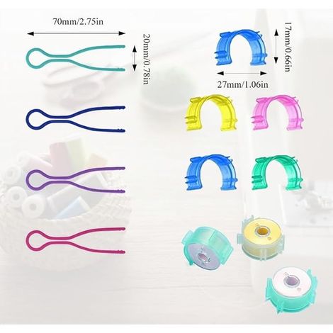 Coloured Bobbin Clips for Spool of Thread (1/2)