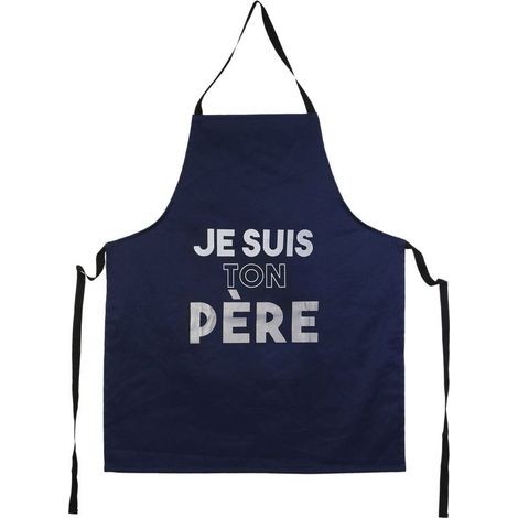 Tablier adulte en tissu Papa Bleu (1/2)