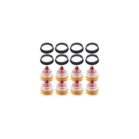 Set mit 8 perforierten Ausstechformen, runden Schaumstoffringen - Crezuo (1/5)