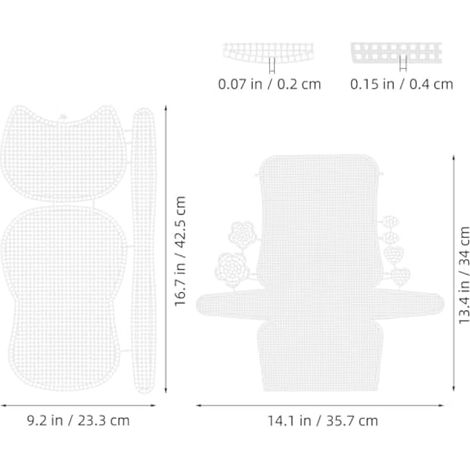 Lot de 6 feuilles de toile en plastique transparent pour broderie, feuilles de toile en plastique pour sac à bandoulière, sac à main, couture, feuilles de toile vierge pour la fabrication de