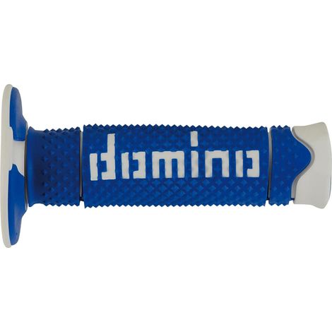 PUÑOS DOMINO OFF ROAD PYRAMID (A260) AZUL/BLANCO DE DOS COMPONENTES