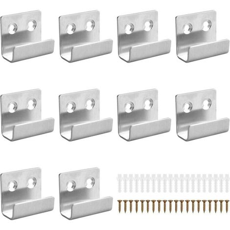 Soporte para exhibición de azulejos de cerámica – Juego de 10 ganchos de acero inoxidable – Soporte de pared para espejo de baño y cocina (1/5)