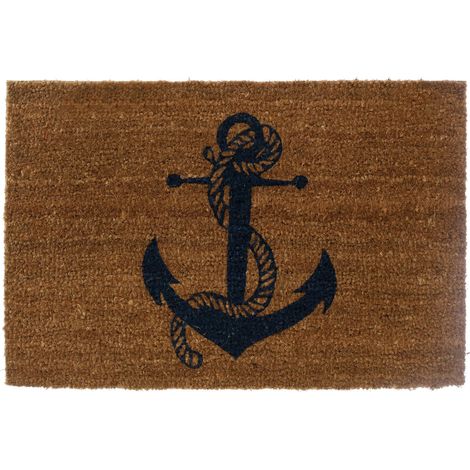 Premier Housewares Sailor Design Door Mat / Non Slip Floor Mat Indoor and Outdoor Welcome Mat With Robust Coir For Door Entrances / House Entryway / Kitchen / Outside Porch 40 x 2 x 60 (1/2)
