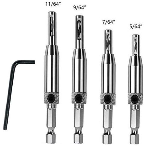 4 PCS Foret pour Charnière à Centrage Automatique, Outil de Perçage du Trou pour Le Travail Du Bois, Mèches de Perçage pour Fenêtre de Porte Ajustable,pour charnière de Porte pour l'industrie Domestiq (1/5)
