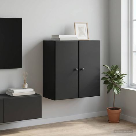 vidaXL Mobiletto a muro Nero 59 x 31 x 60 cm Legno ingegnerizzato (1/5)