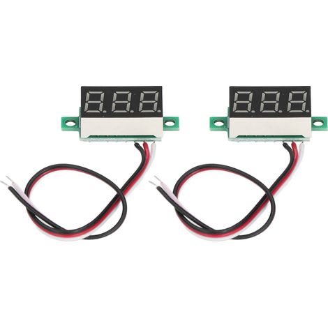 Voltmètre Numérique DC 0.36 Pouces avec Affichage LED, Lot de 2 Pièces (1/5)