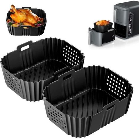 Moule Silicone Air Fryer - Résistant 240°C - Compatible Friteuses 8 à 9 L - Lavable au Lave-Vaisselle - 1 Pièce (1/4)