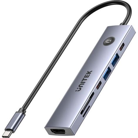 UNITEK HUB USB-C PD 100W HDMI 2.0 WITH ON/OFF