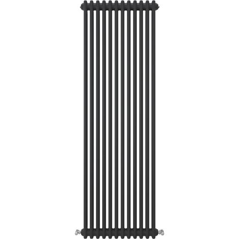 Acezanble Vertical Traditional Cast Iron Style Radiator 1800x560mm 3 Column Black (1/4)
