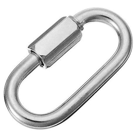 Maillon Rapide en Acier Inoxydable 7 mm Ø D Forme Mousqueton avec Une capacité de Charge de 750kg Quick Link, Maillons de Chaîne, Connecteur Rapide, Keychain Buckle (1/5)