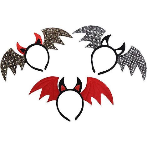 3er-Pack Flügel-Haarbänder für Halloween-Dekorationen (1/3)