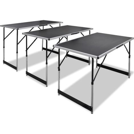 Tables à tapisser, 3 pièces, pliables, hauteur réglable (1/5)