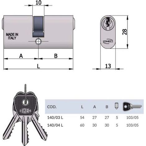 Cylindre Inf. Ovale 54-27-27 140/03L Omec