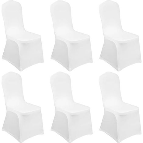 Universal Stretch Armless Chair Covers Spandex Elastic Chair Slipcovers Washable Chair Covers Wedding Party Banquet Party White (1/3)