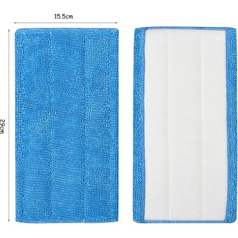 6 pcs Chiffons de rechange réutilisables Swiffer WetJet Mist Vadrouilles en microfibre pour le nettoyage des sols (Bleu 6 pcs) MNS (1/4)