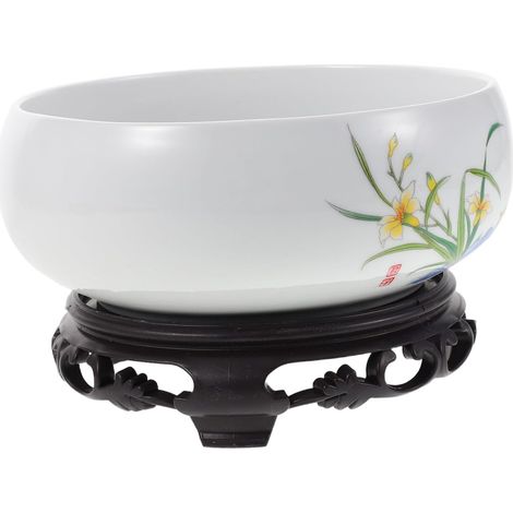 Pot de Fleurs en céramique hydroponique Vase en céramique créatif conteneur de Plantes hydroponiques jardinière Bol de Lotus Plastique Blanche (1/5)