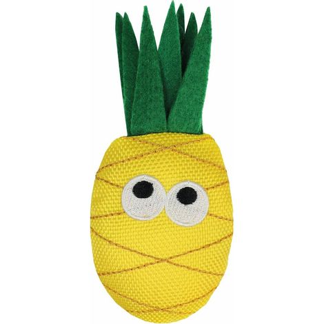 Jouet en tissu imperméable avec herbe à chat modèle Ananas pour chats