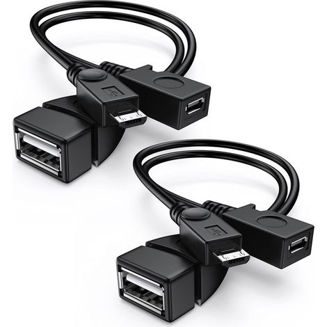 4pcs Adaptateur Micro USB vers USB (câble OTG + câble d'alimentation) pour Fire Stick 4K /Périphériques Hôtes/Playstation Classic etc (1/5)