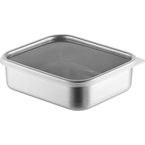 Boîte de conservation alimentaire en acier inoxydable de qualité alimentaire, étanche, avec couvercle, 700 ml, idéale pour la cuisine. (1/5)