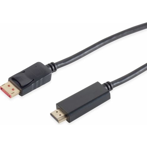 Câble DisplayPort 1.4 S-IMPULS, DP/HDMI, connecteur/connecteur, 4K, 1,0 m