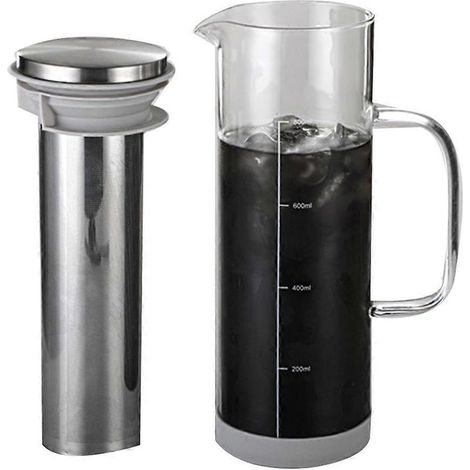 Cafetiere A Infusion A Froid - Verre Et Acier Inoxydable 304 - Pour Cafe The Et Infusions - 1 L (1/5)