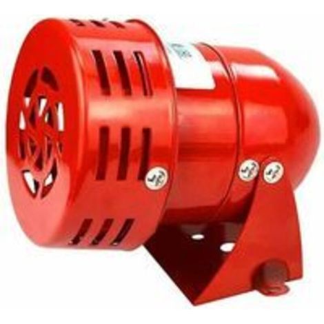 EASYCOMFORT Sirène alarme 220V puissante sirène extérieure alarme 120dB rouge moteur fil Sirne métal corne industrie bateau alarme (1/4)