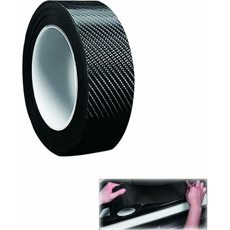 VURAHOME - 5D Carbone Film Fibre De Carbone Autocollant Adhésif Vinyle Voiture Imperméable Seuil Film Protection Porte Article Pour La Protection Des Bords De Porte La Protection Des Pare-Chocs Avant (1/5)