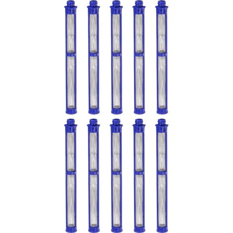 Lot de 10 filtres pour pistolet à peinture sans air 100 mesh, longueur 110 mm, diamètre compatibles