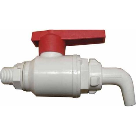 Llave de bola de nylon de 1/2" x 20