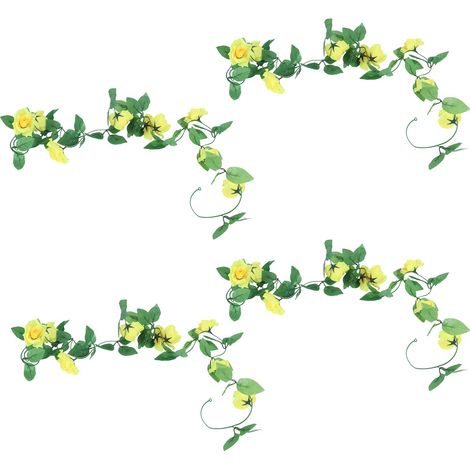 4pcs Artificial Rose DIY Decorative Bright Color Artificial Flowers for Wedding Party Home Decor