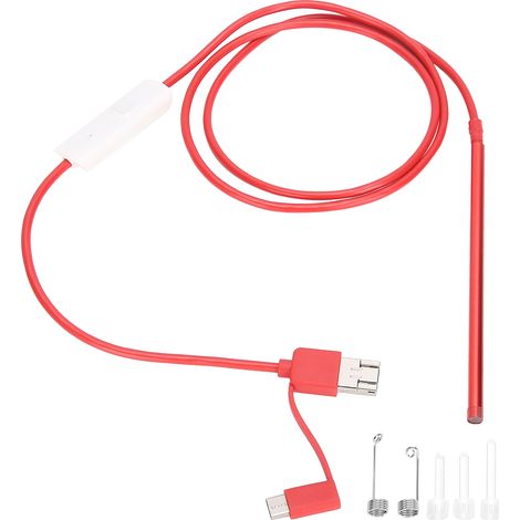 Endoscope auriculaire LED 3 en 1 - Outil multifonction pour enlever le cérumen avec caméra et lumière (1/5)