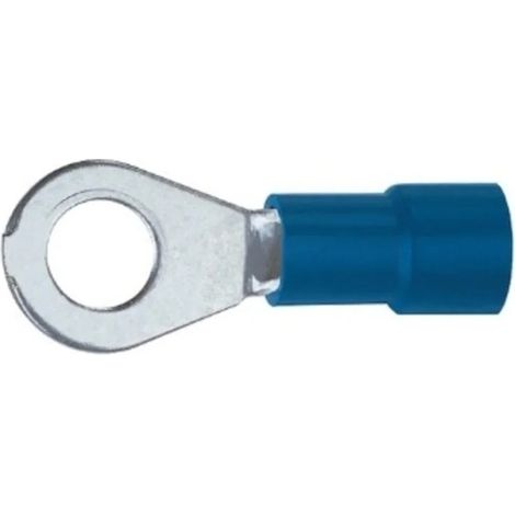 Cosses anneau à sertir pré-isolées PVC - Rouge - M6 - 0,5 - 1,5 - 100