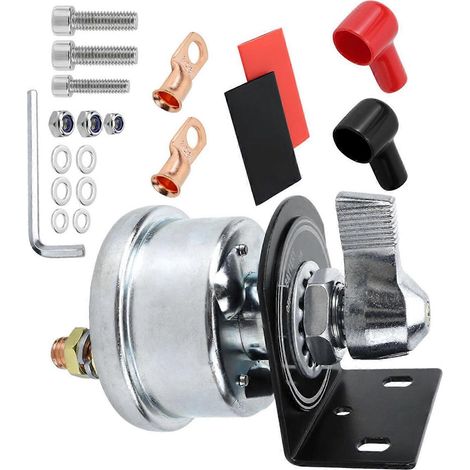 Interrupteur de déconnexion de batterie compatible, interrupteur de déconnexion d'alimentation 12-48V, isolateur de batterie voiture/camion, argent. (1/5)