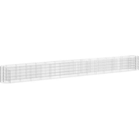 Maison Exclusive - Lit surélevé à gabion Fer galvanisé 540x50x50 cm (1/5)