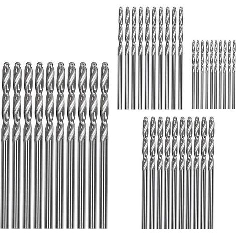 Lot de 40 forets HSS acier rapide revêtus titane, jeu de mèches hélicoïdales 0.6/1.0/1.5/2.0 mm (1/5)