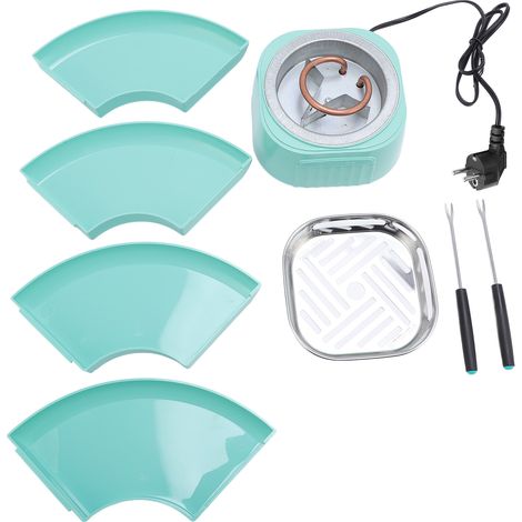 Appareil électrique d'intérieur pour S'mores avec 4 plateaux amovibles, température réglable, pour griller chocolat et guimauves lors de vos fêtes et réunions. Prise UE 220 V. (1/5)