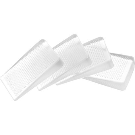 Lot de 4 de porte en caoutchouc fin pour bas de porte, transparent, anti-rayures, robustes et empilables pour la maison, le bureau, l'école (1/5)