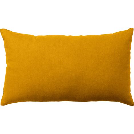 Homemaison – Coussin d'allaitement 30 x 50 cm – 100% coton jaune moutarde – Rembourrage en fibres polyester – Non déhoussable (1/5)
